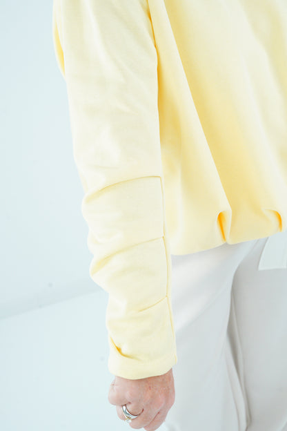 Sweatshirt in Vanillegelb (38-42+)