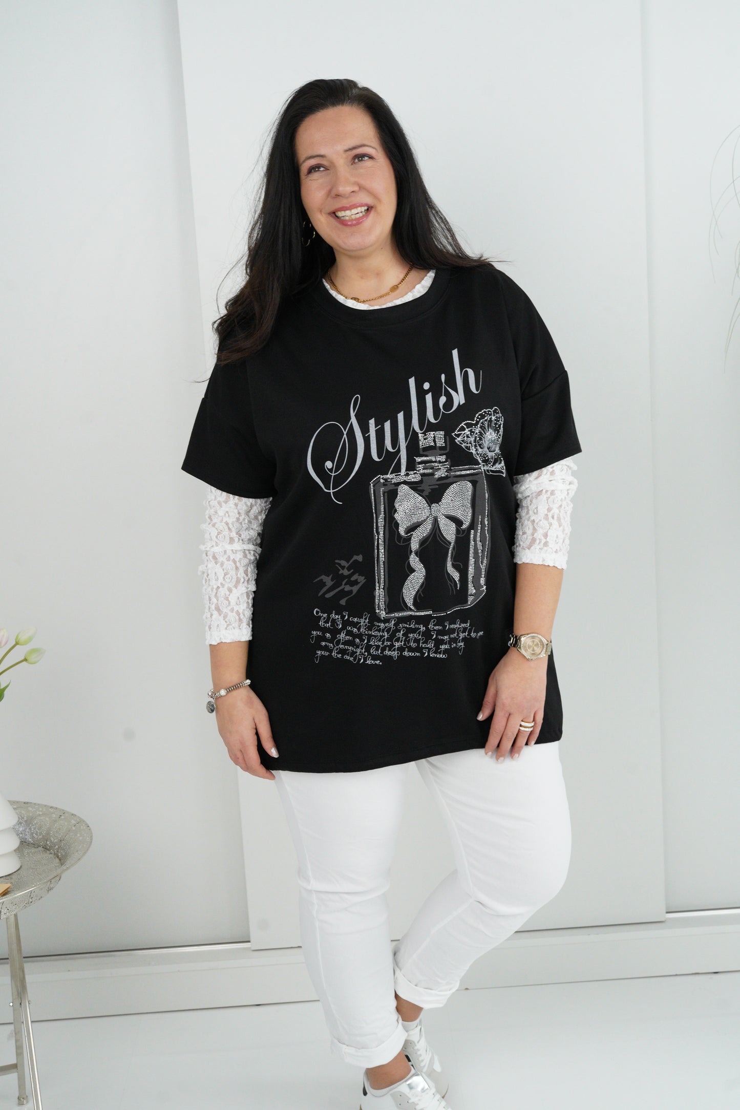 Sweatshirt in Schwarz (42-46)