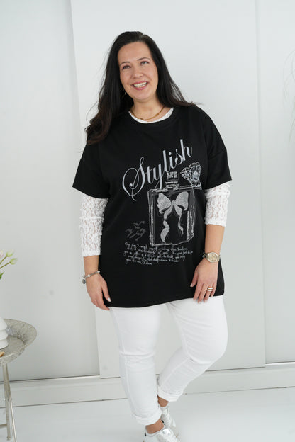 Sweatshirt in Schwarz (42-46)