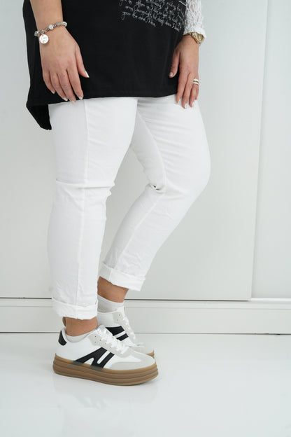 Joggpant in Weiß (42-46+)