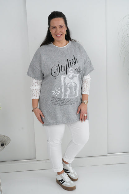 Sweatshirt in Grau (42-46)