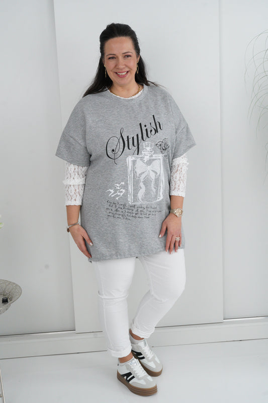 Sweatshirt in Grau (42-46)