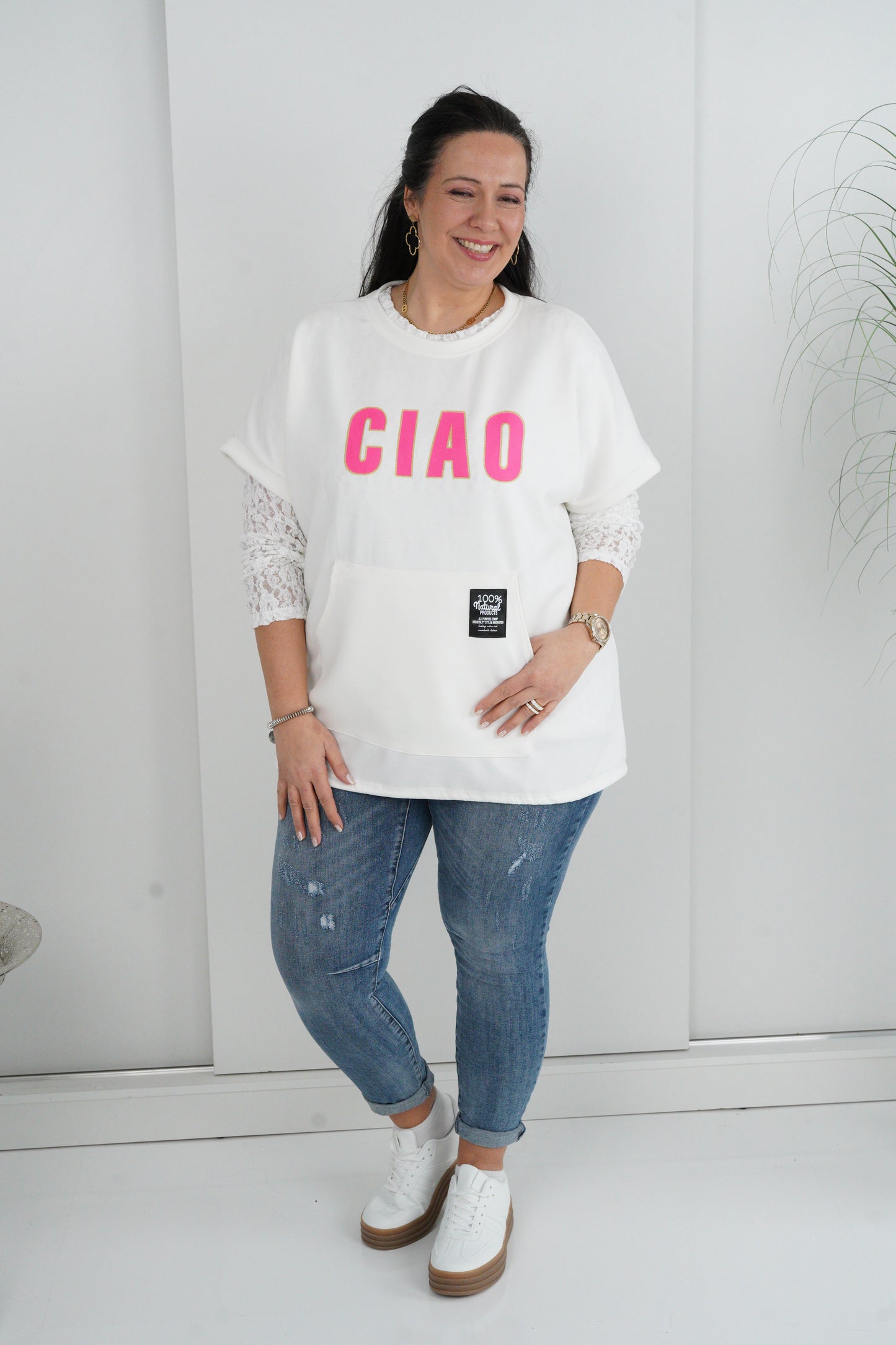 Sweatshirt in Off-White (42-46)