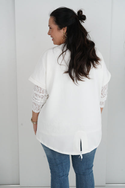 Sweatshirt in Off-White (42-46)