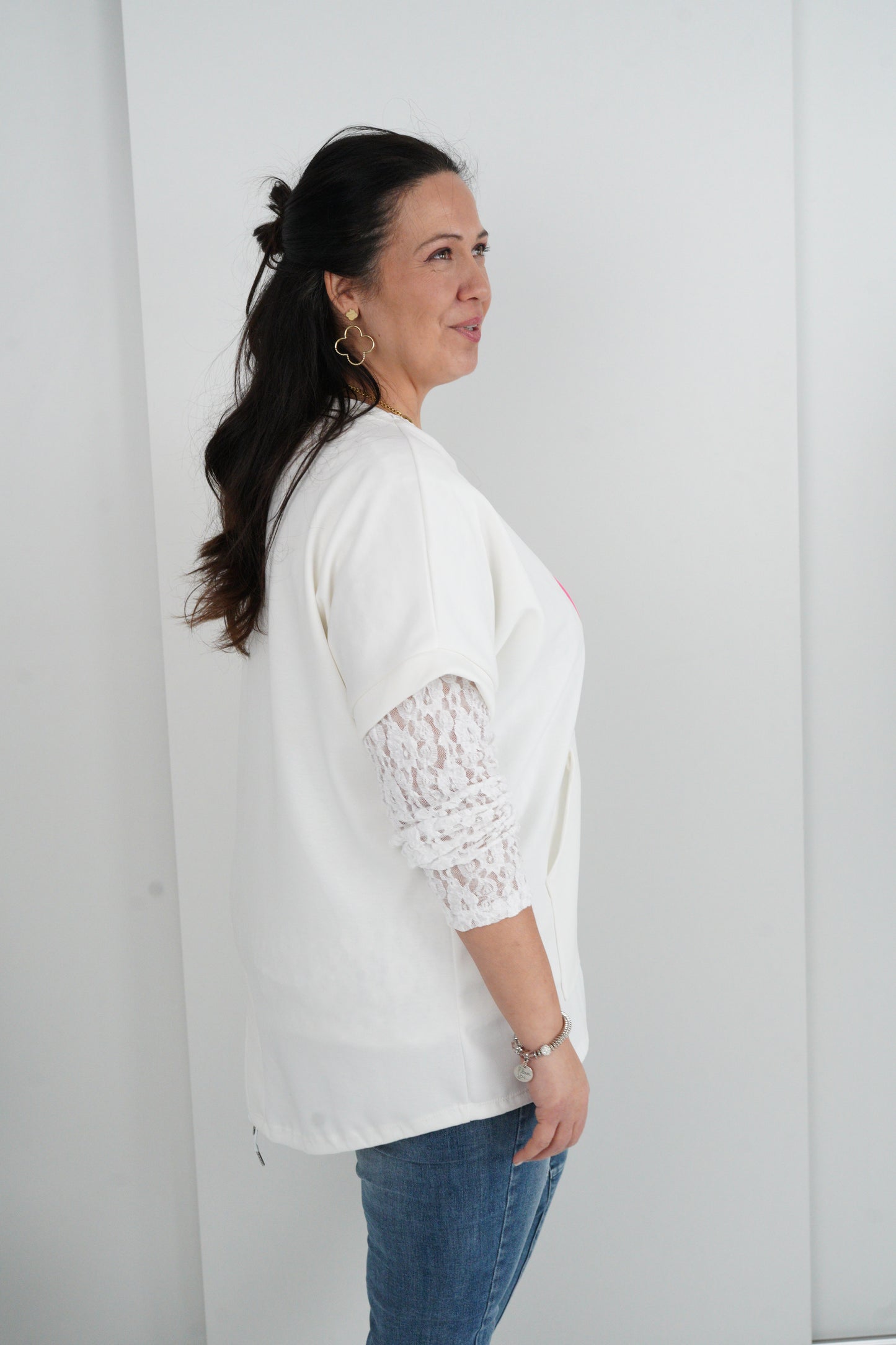 Sweatshirt in Off-White (42-46)