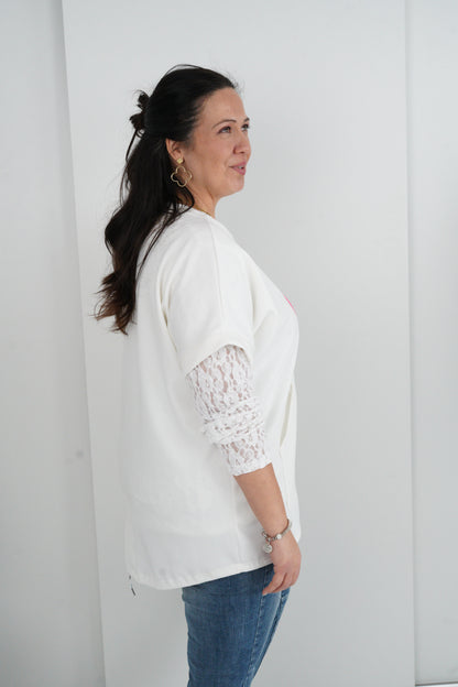 Sweatshirt in Off-White (42-46)