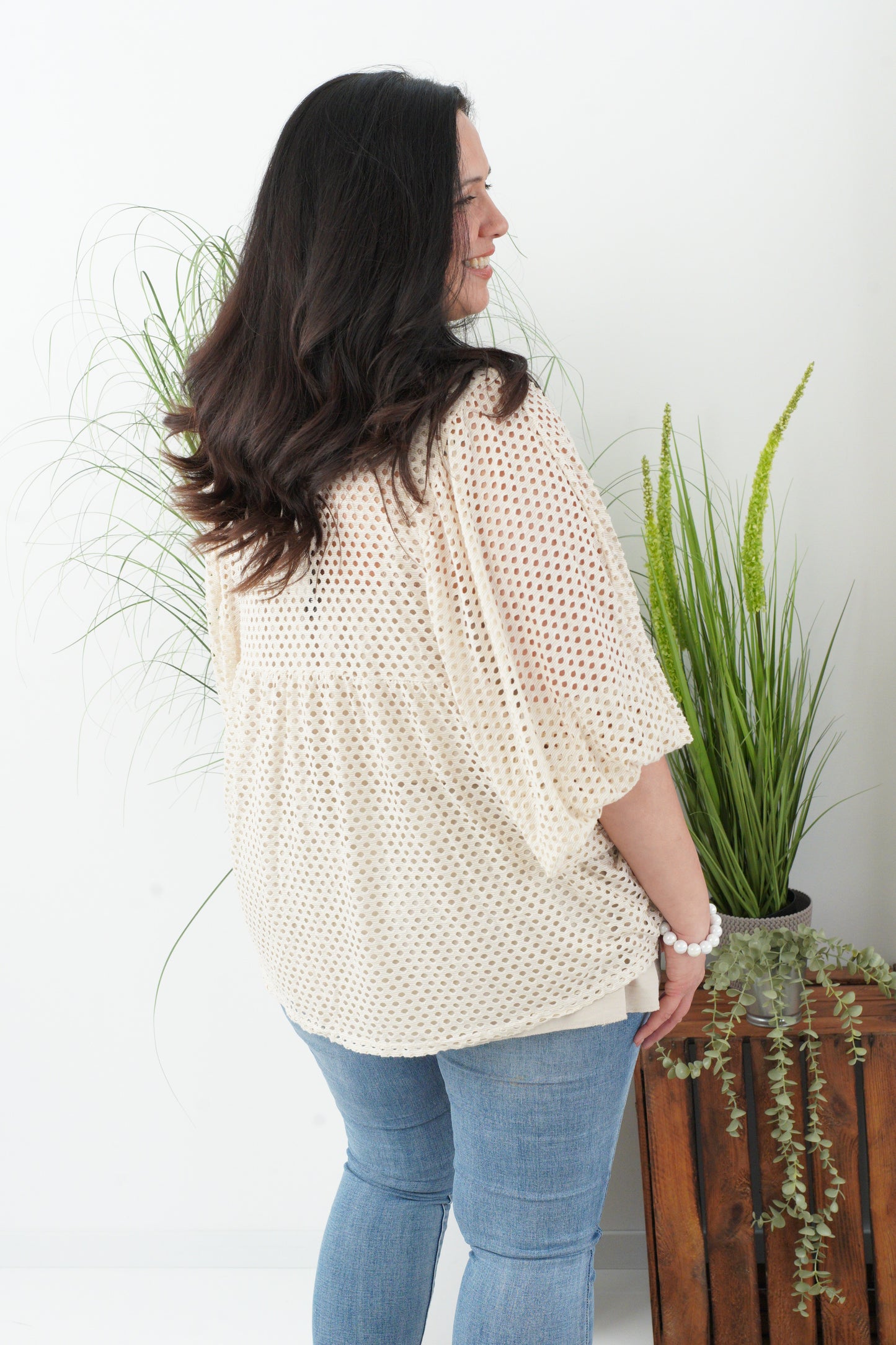 Loch Bluse in Beige (38-44)
