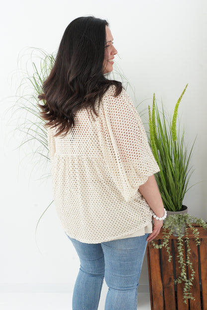 Loch Bluse in Beige (38-44)