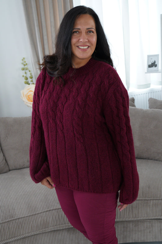 Pullover in Bordeaux (40-44+)