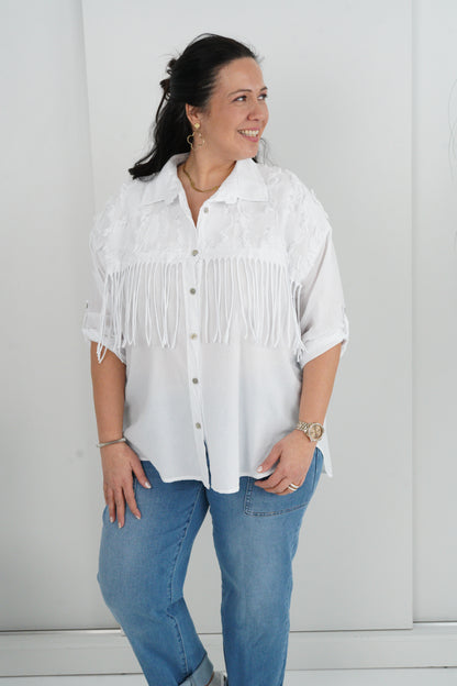 Bluse in Weiß (42-46)