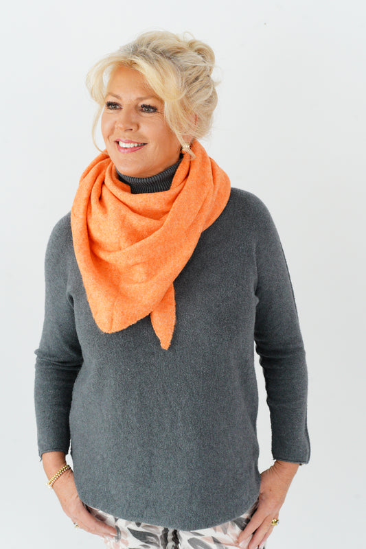 Dreieck-Schal in Mandarine