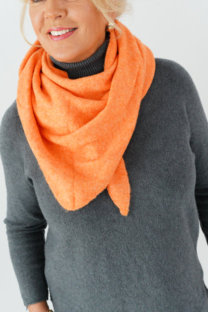 Dreieck-Schal in Mandarine