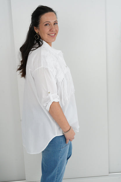 Bluse in Weiß (42-46)