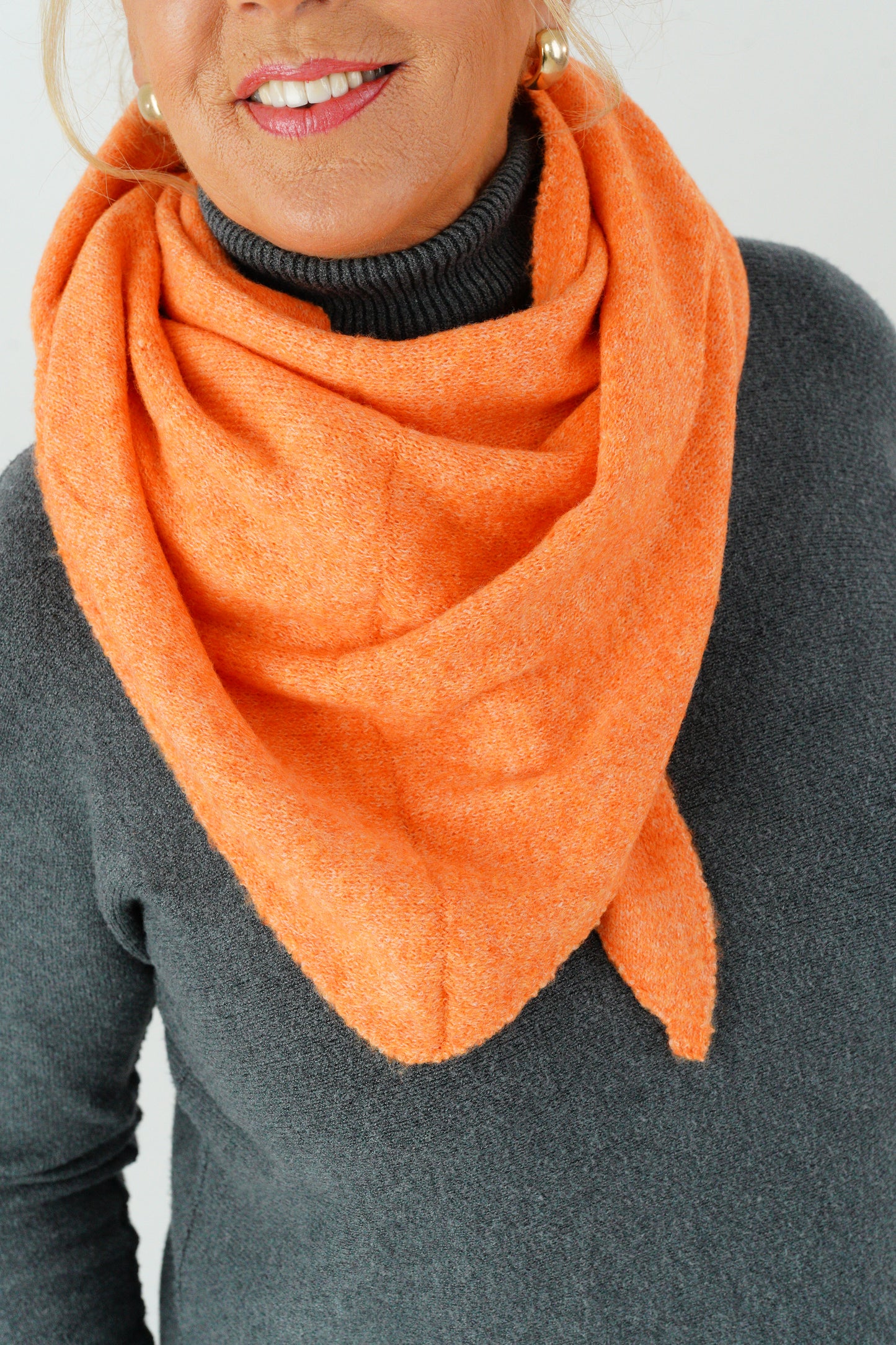 Dreieck-Schal in Mandarine