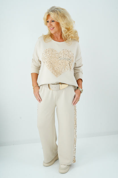 Sweatshirt in Beige (42-46)