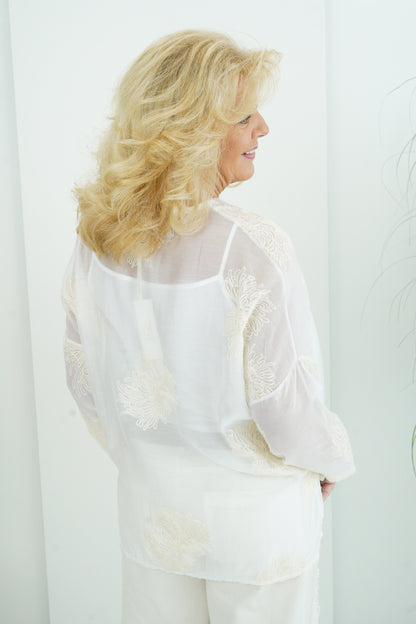 Bluse in Ecru (38-42+)