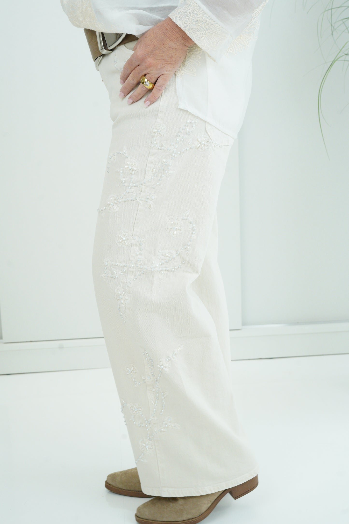 Jeans in Creme (S-XL)