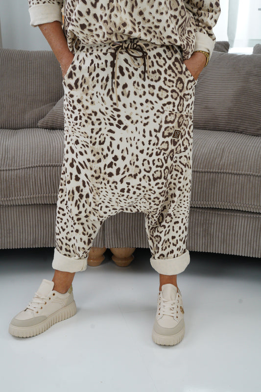 Baggy Hose in Leo-Beige (38-42+)