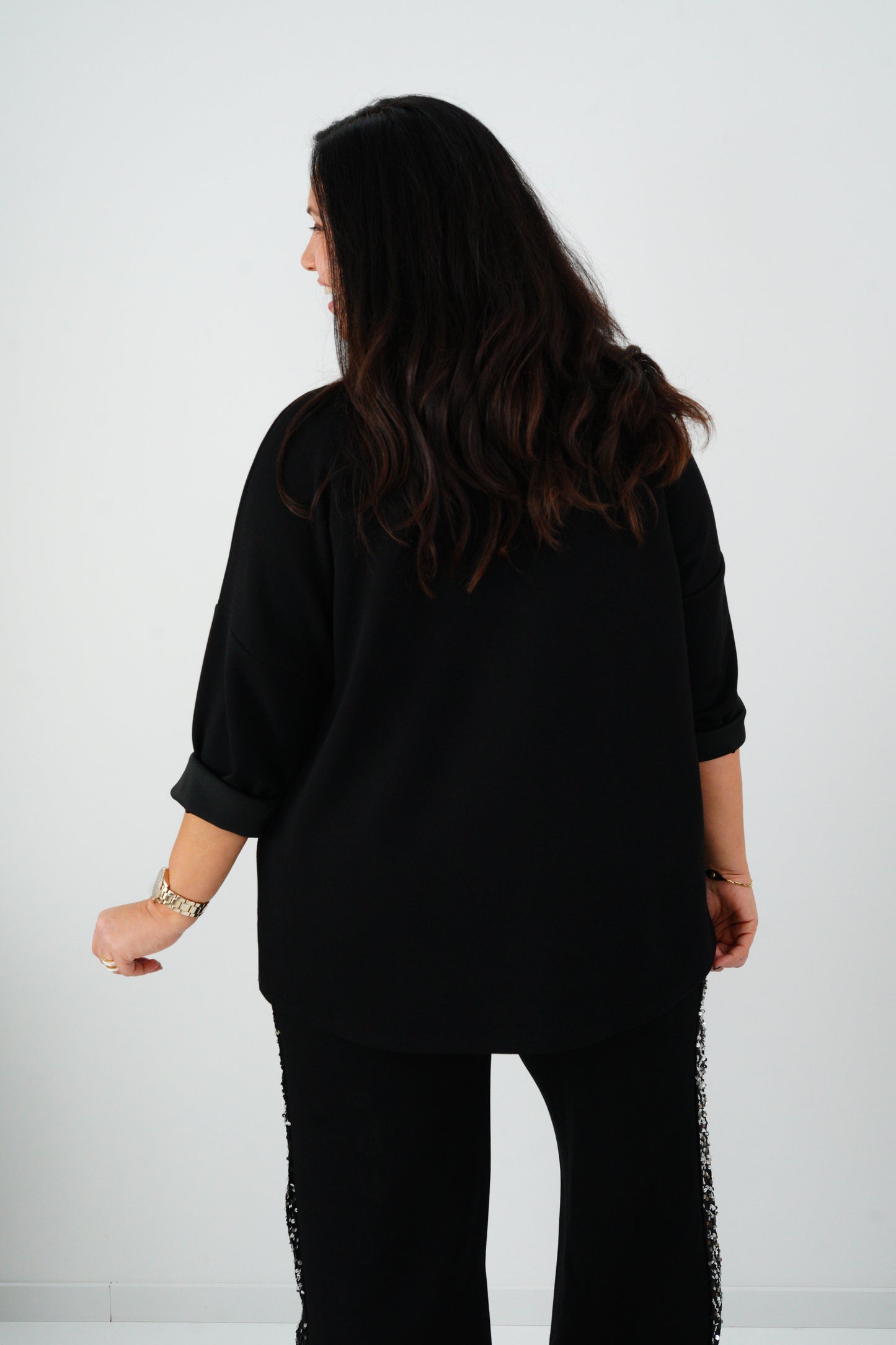 Sweatshirt in Schwarz (42-46)