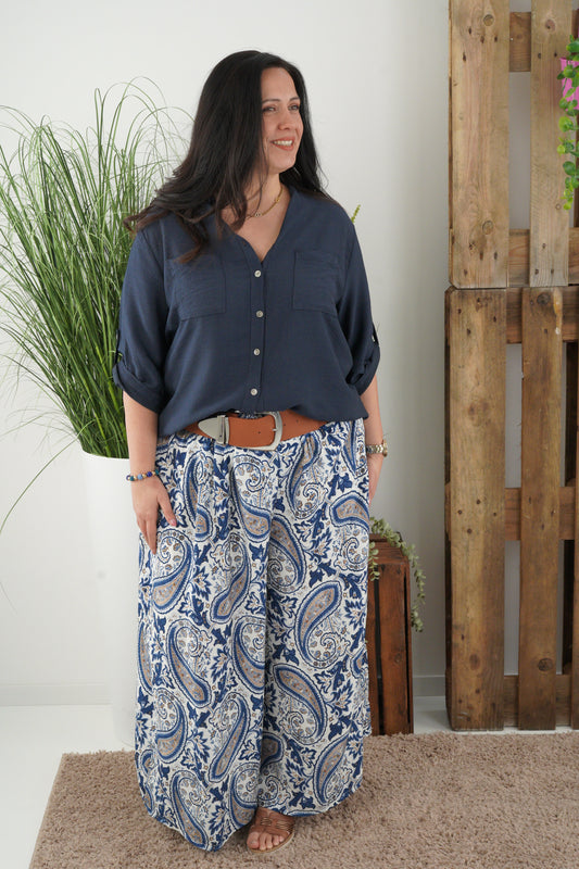 Bluse in Navy (40-44)