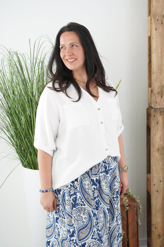 Bluse in Weiß (40-44)