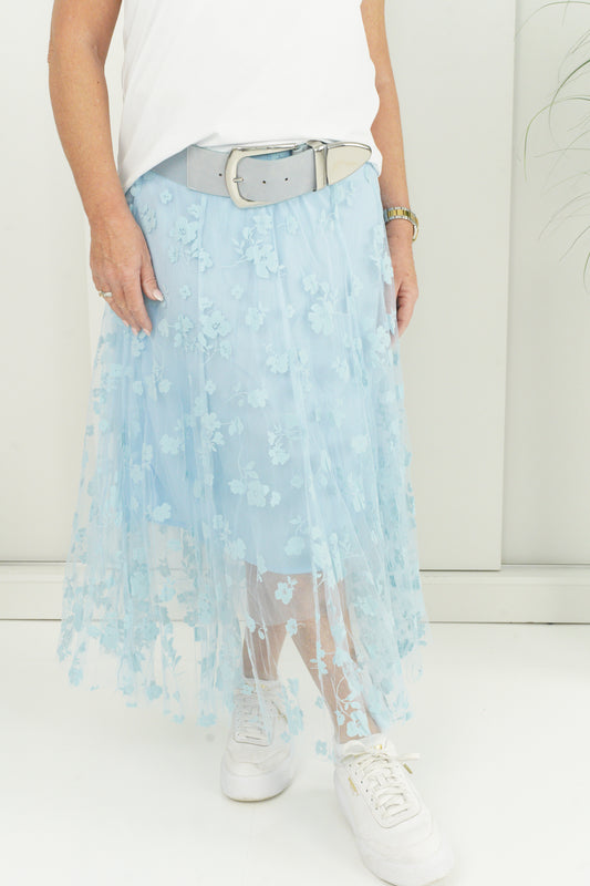 Tüllrock in Hellblau (38-42)