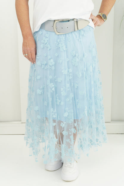 Tüllrock in Hellblau (38-42)