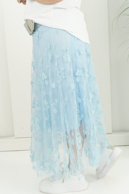 Tüllrock in Hellblau (38-42)