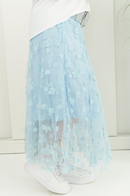 Tüllrock in Hellblau (38-42)