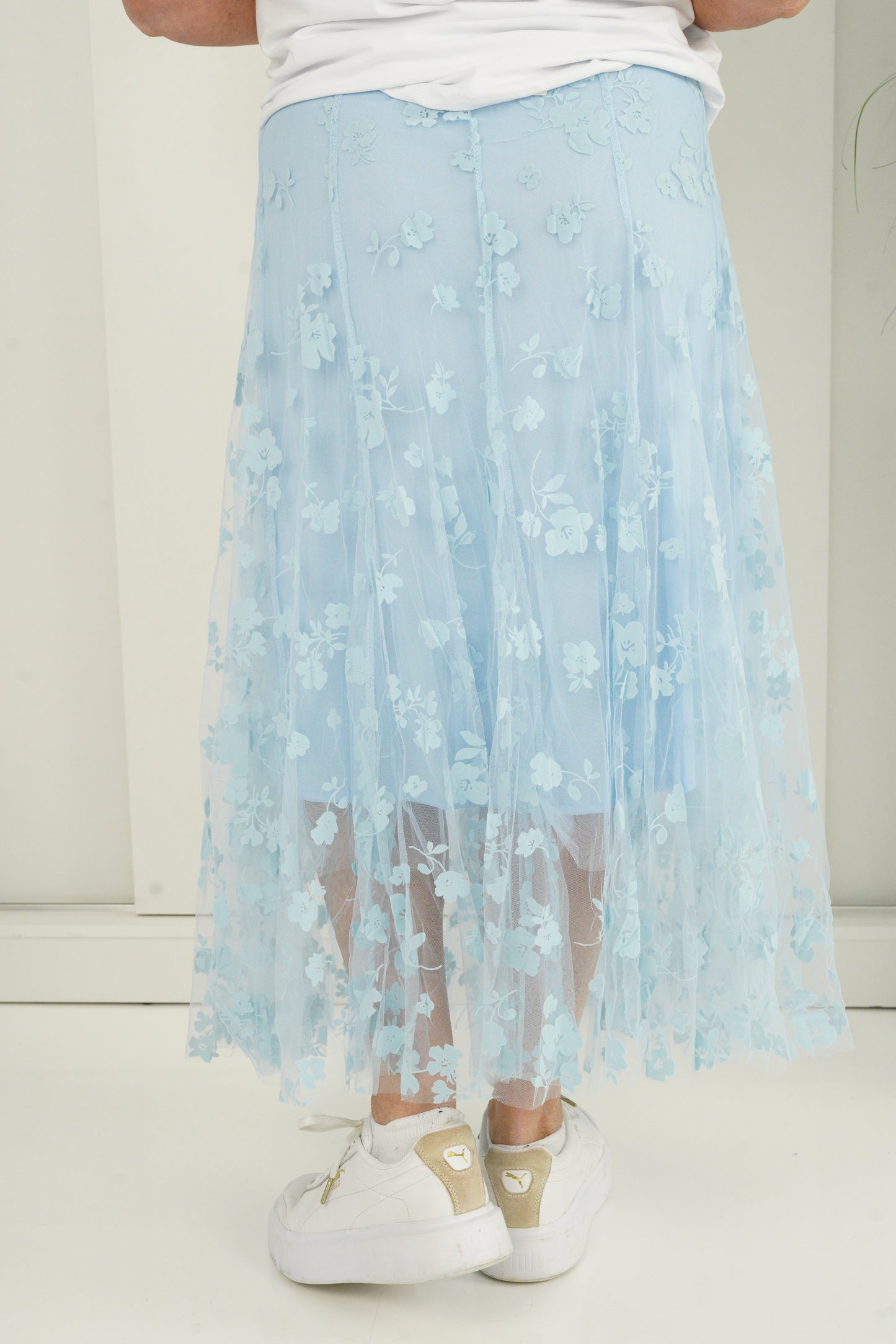 Tüllrock in Hellblau (38-42)