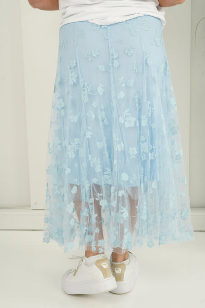 Tüllrock in Hellblau (38-42)