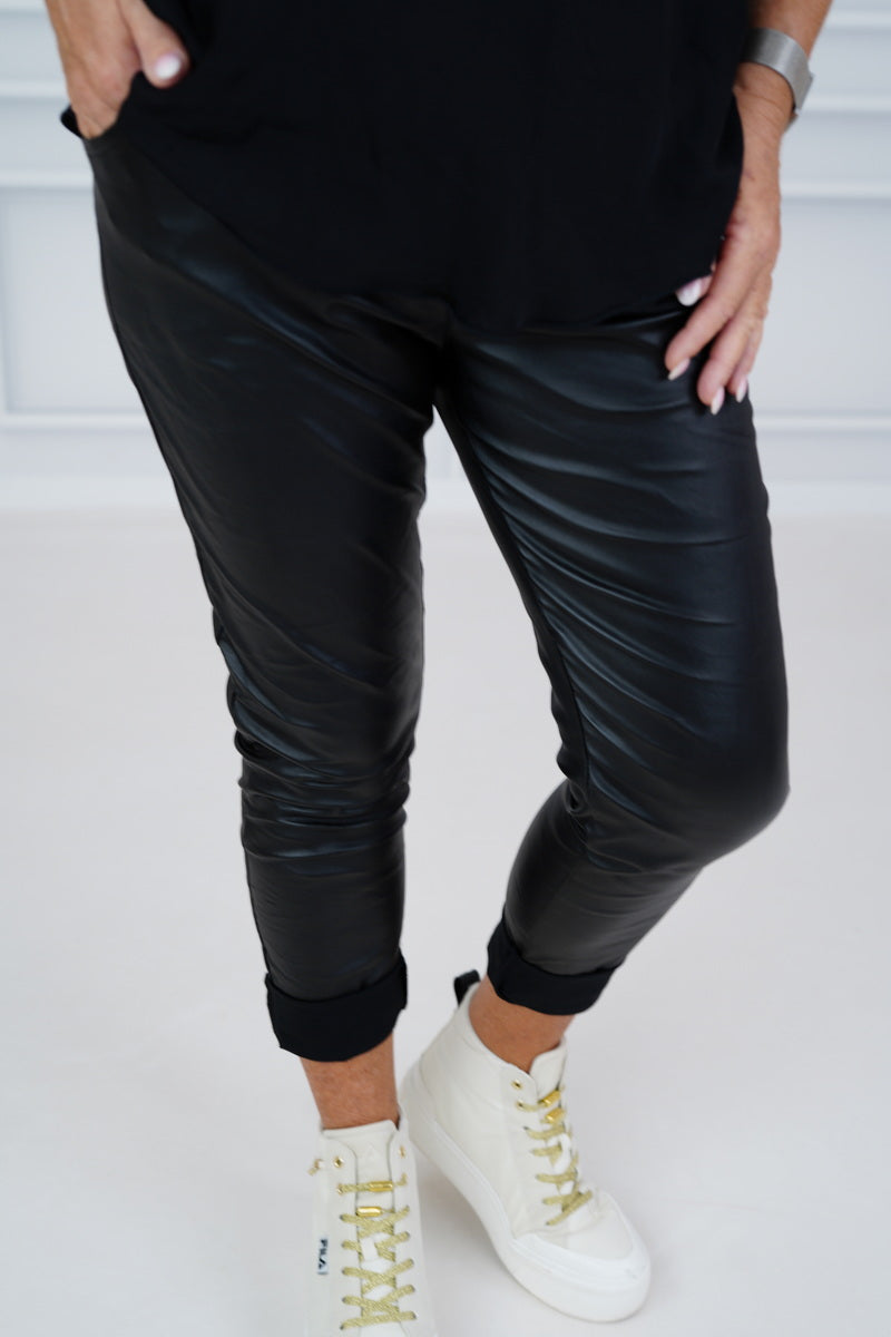 Kunstleder Joggpant "Missy" (38-42+)