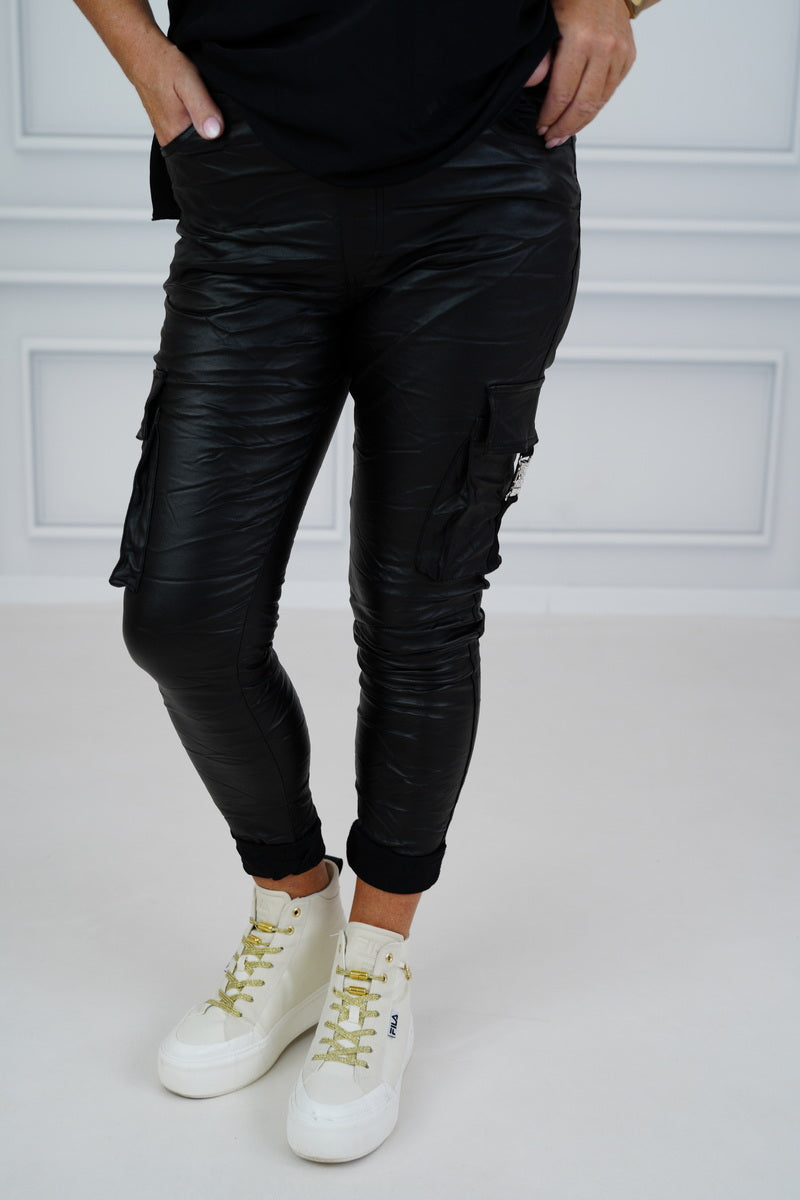 Kunstleder Joggpant "Desiree" (38-42+)