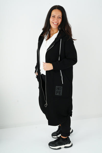 Sweat Mantel in Schwarz (40-44)