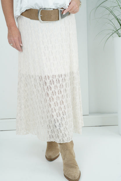 Spitzen-Rock in Creme (38-42+)