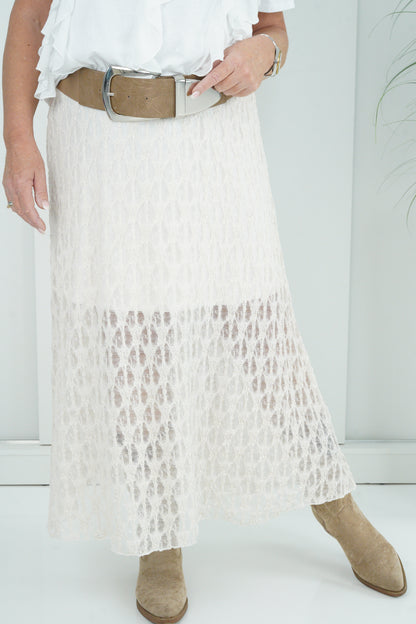 Spitzen-Rock in Creme (38-42+)