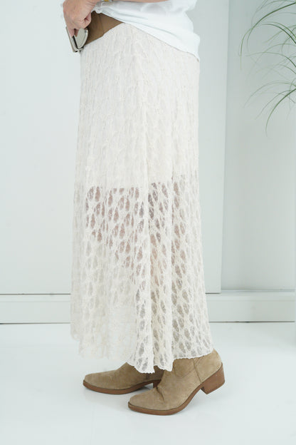 Spitzen-Rock in Creme (38-42+)