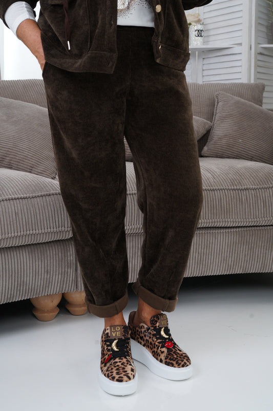 Joggpant in Schoko (38-42)