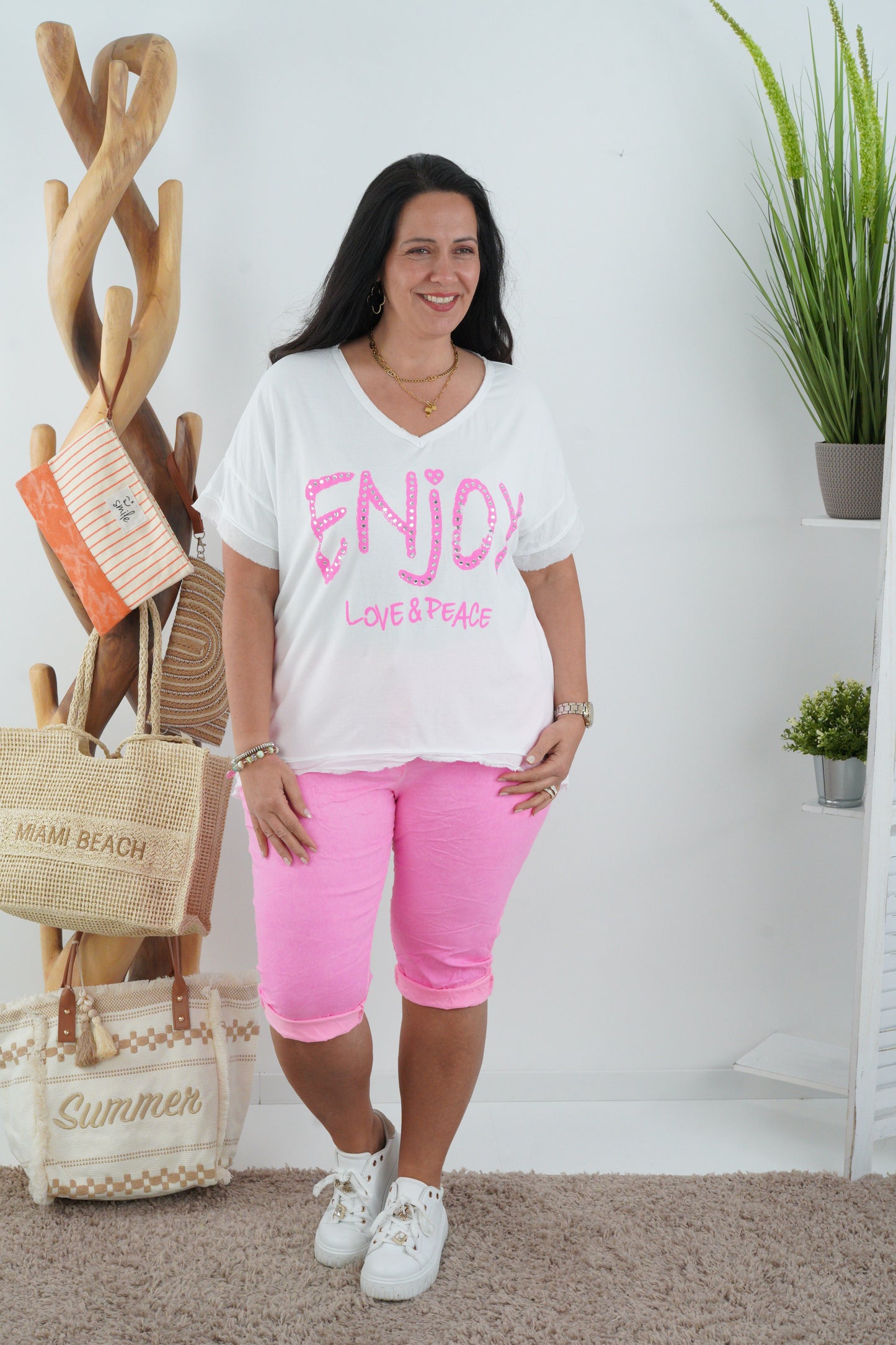 T-Shirt in Weiß (40-46)