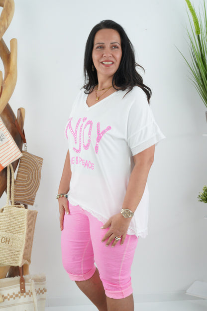 T-Shirt in Weiß (40-46)