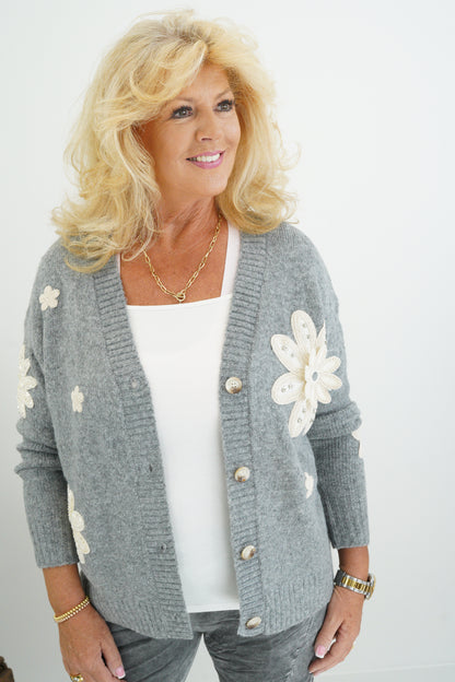 Strickjacke in Grau (38-42)