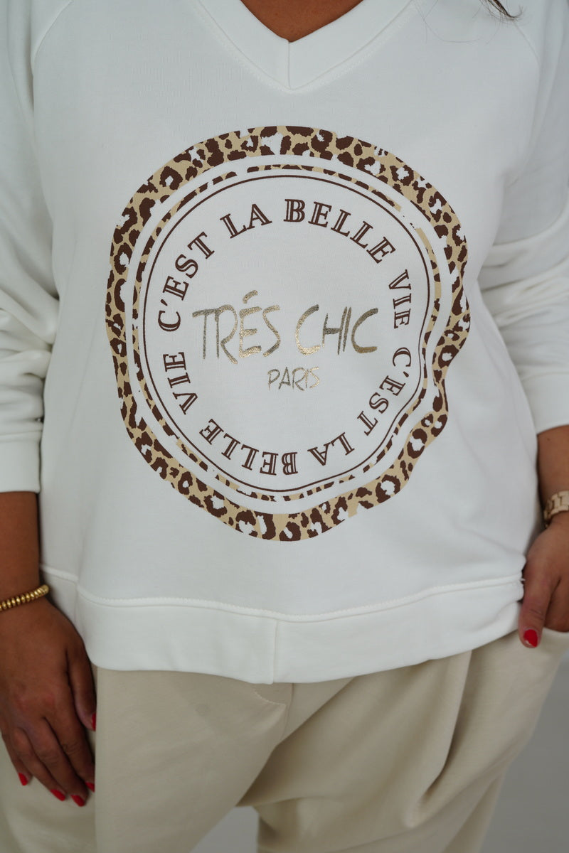 Sweatshirt "Trés Chic" (38-42+)