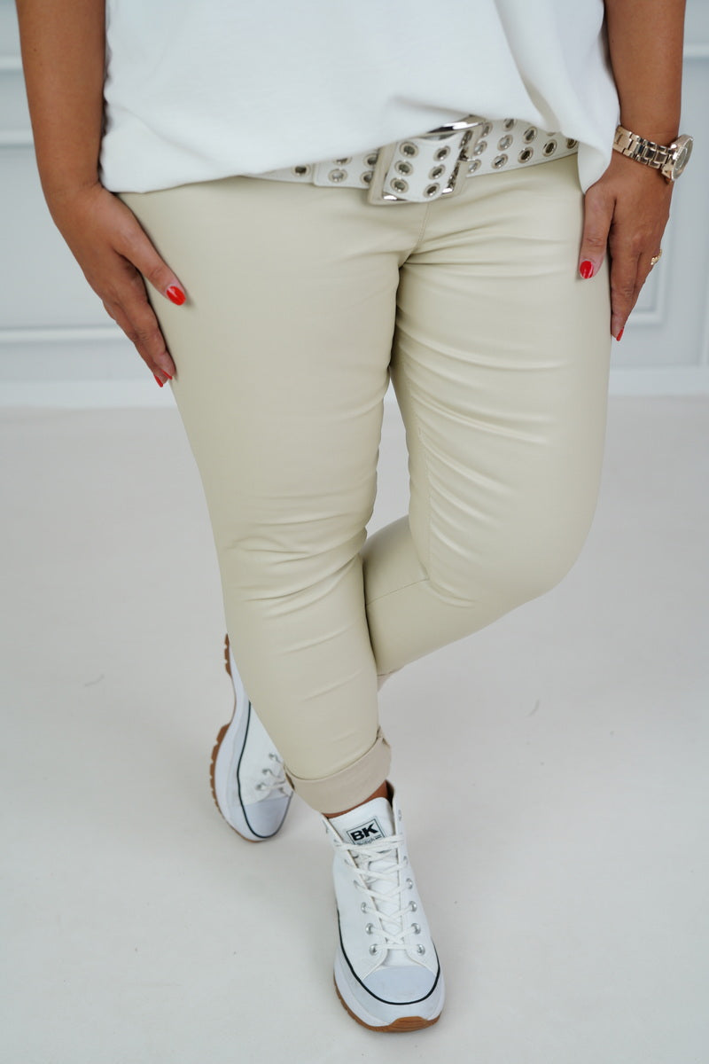 Kunstleder Joggpant "Missy" (38-42+)