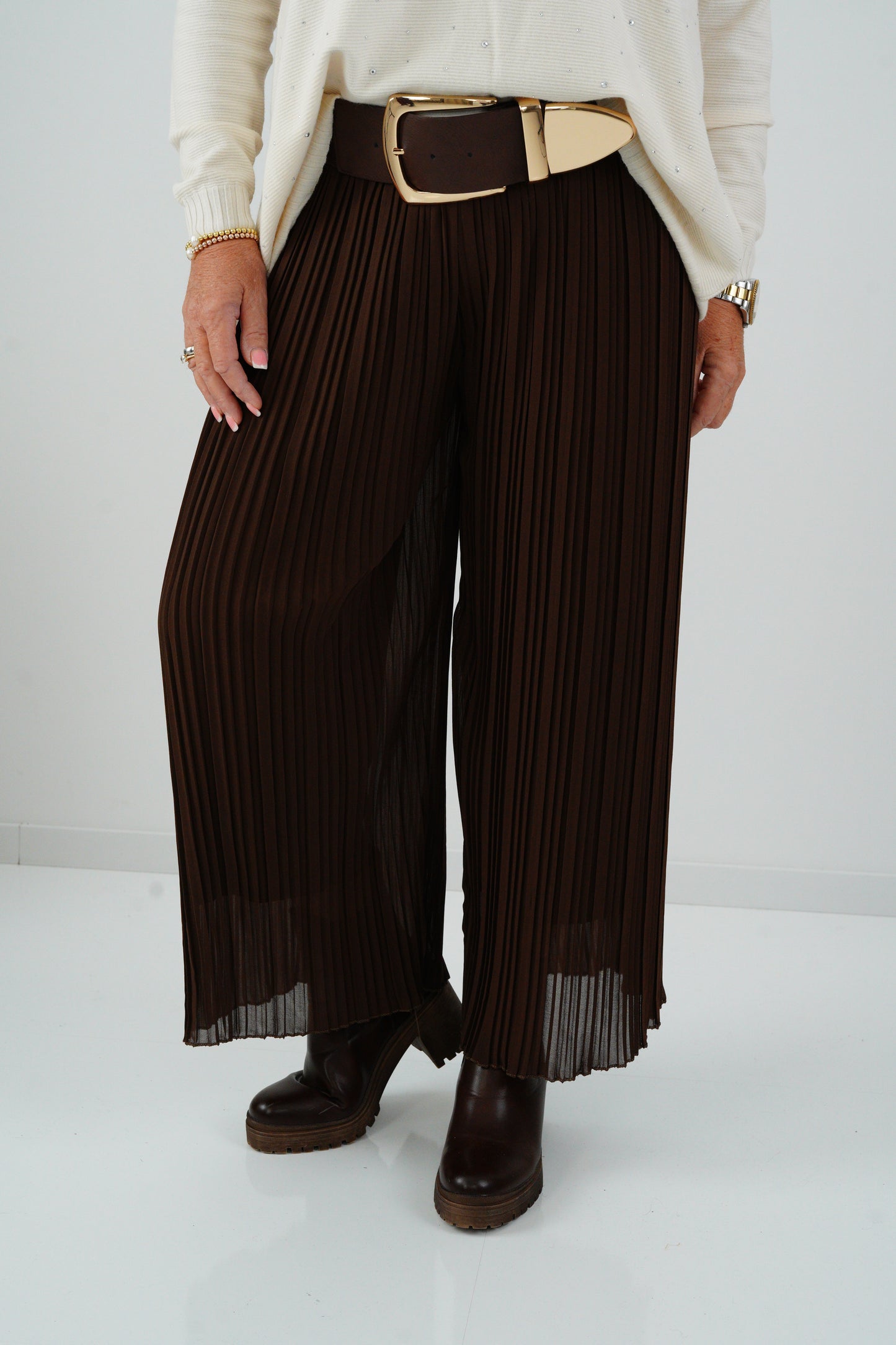 Plisseehose in Schoko (36-40)