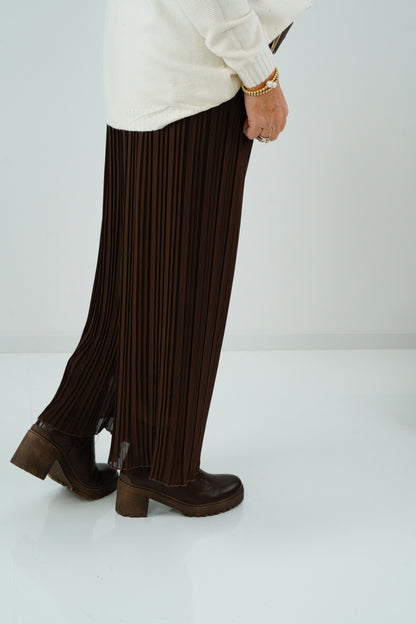 Plisseehose in Schoko (36-40)