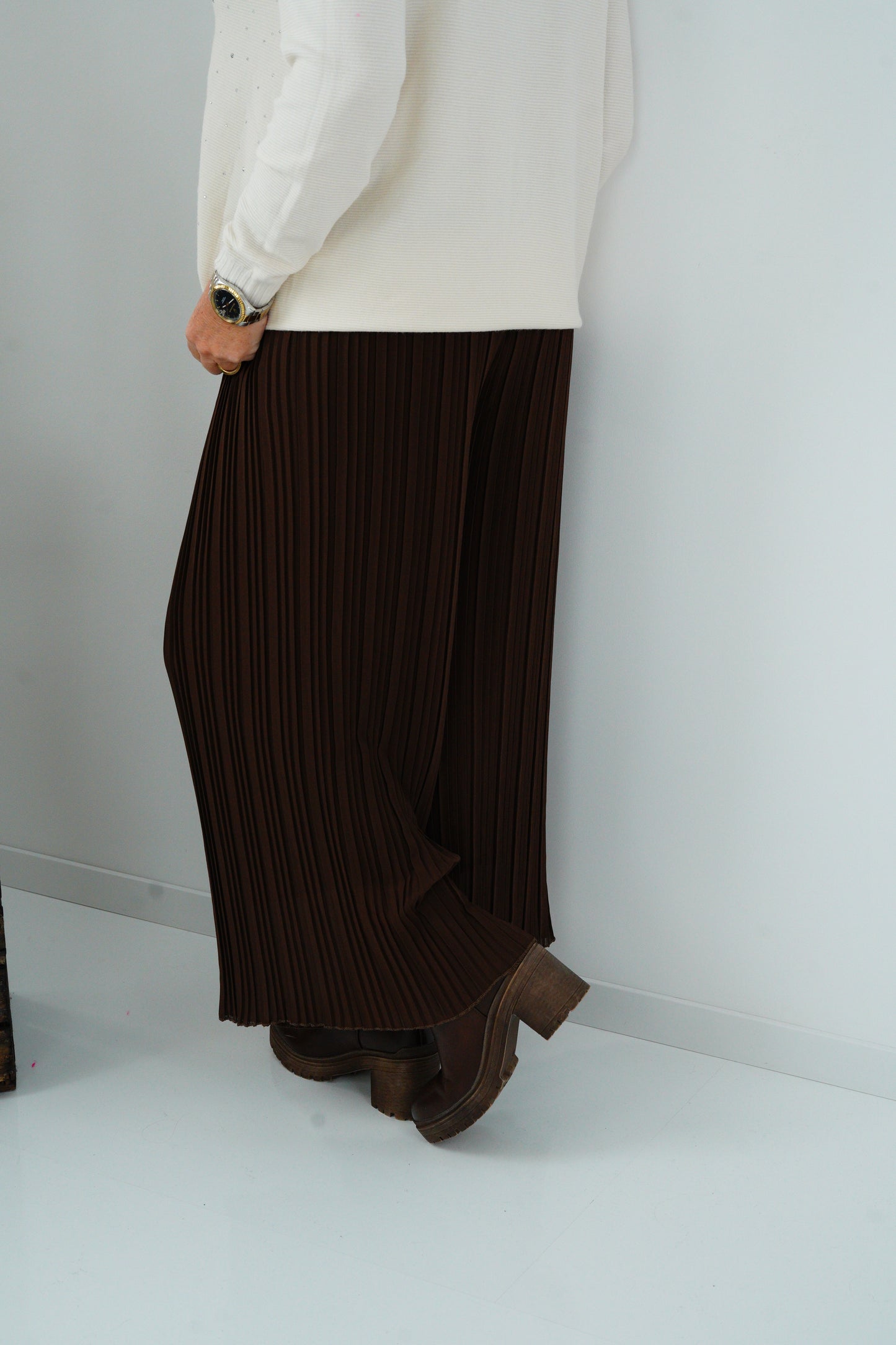 Plisseehose in Schoko (36-40)