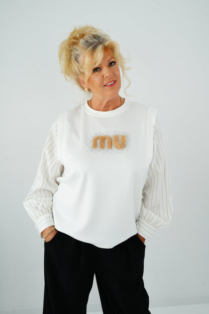 Sweatshirt in Off-White (38-42+)