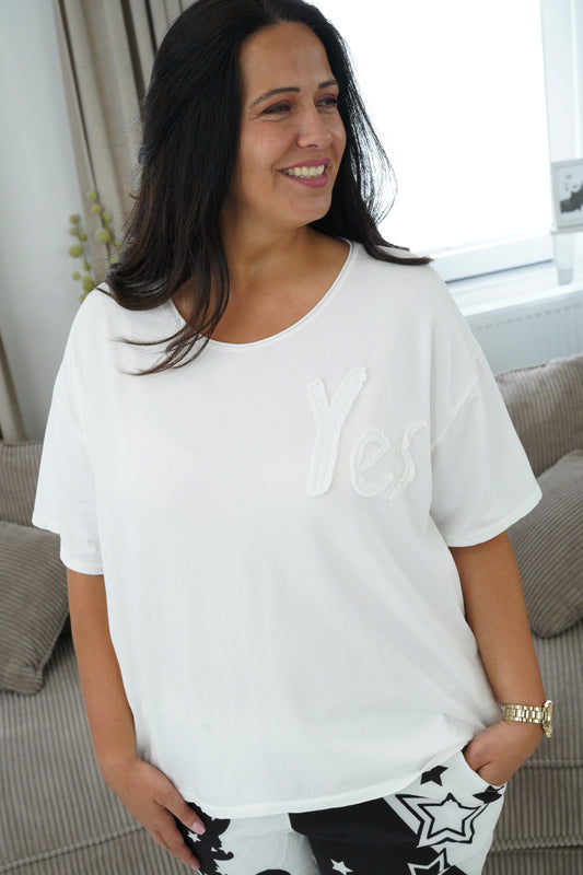 T-Shirt in Weiß (42-46)