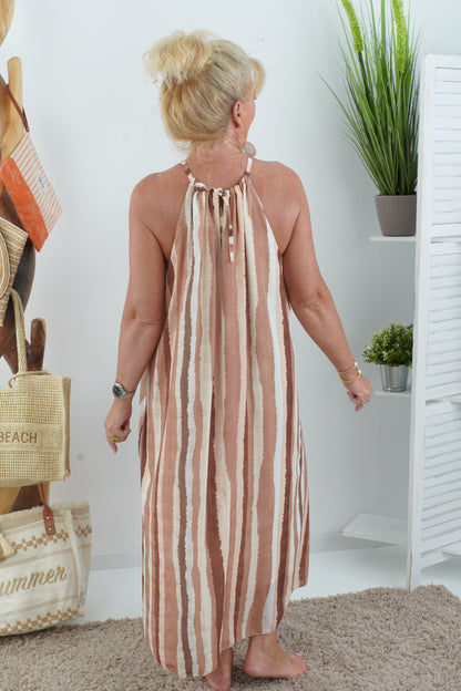 Kleid in Beige-Camel (42-46)