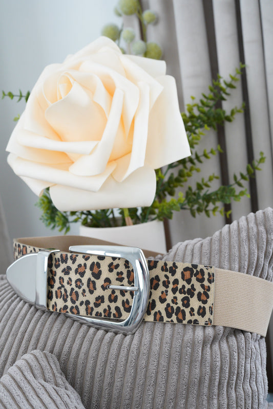 Gürtel in Leo-Beige (85cm)